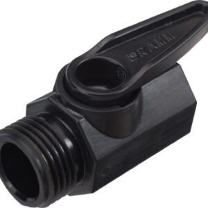Black Plastic Shut Off Valve