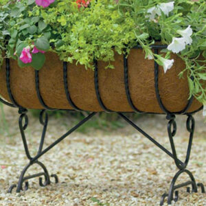 Blacksmith Cradle Planter With Coco Liner (24" L)