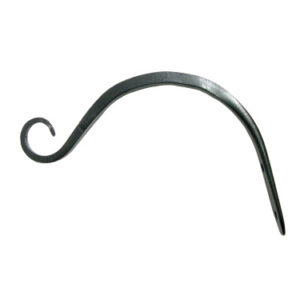 Curved Black Hanger With Upturned Hook (6")
