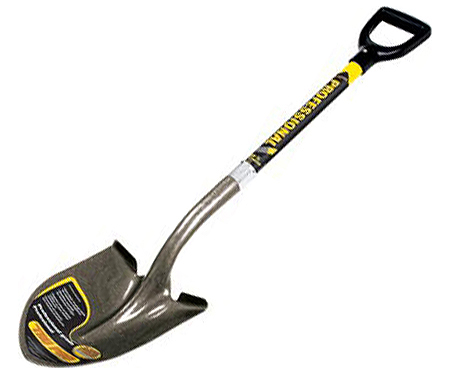 Tru-Pro Round Point Shovel With Fiberglass D-Handle