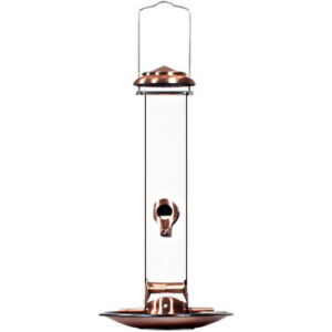 Audubon Copper Tube Feeder With Tray & Dual Ports