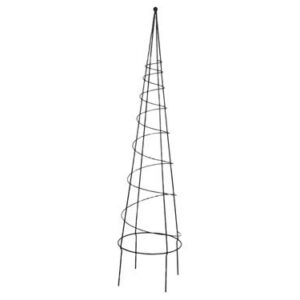 Spiral Obelisk - Black (60" H X 15" W)
