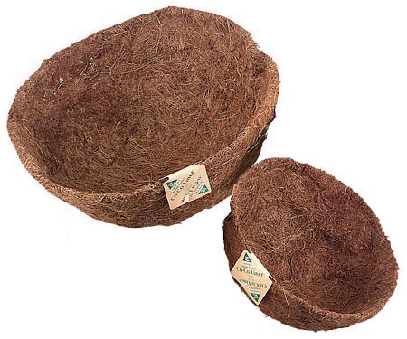 Basket Shaped Coco Liners - Natural Coco (12" Dia.)