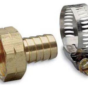 Nelson Female Hose Repair- 5/8" Brass/Worm Gear Clamp